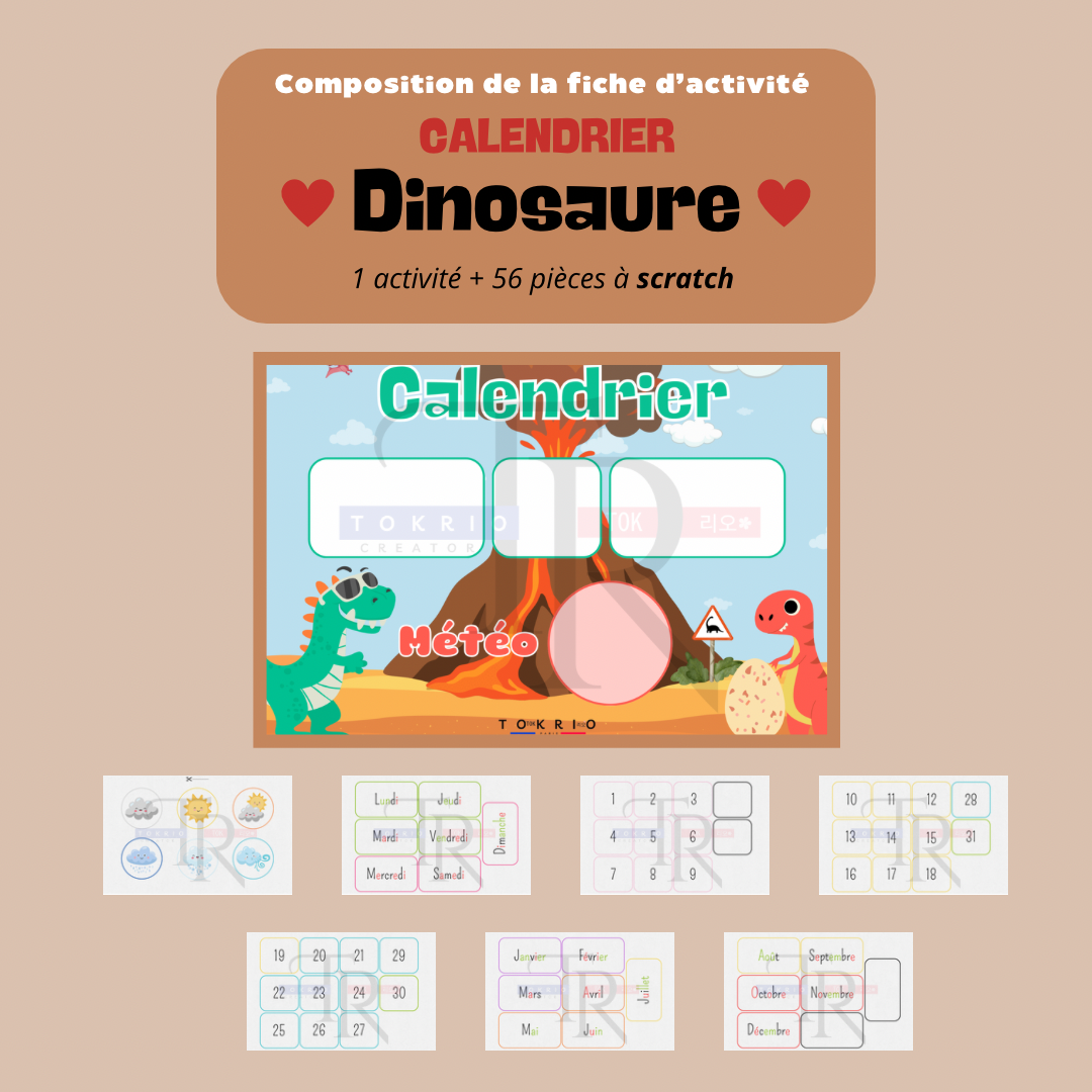 Dinosaure - Calendrier