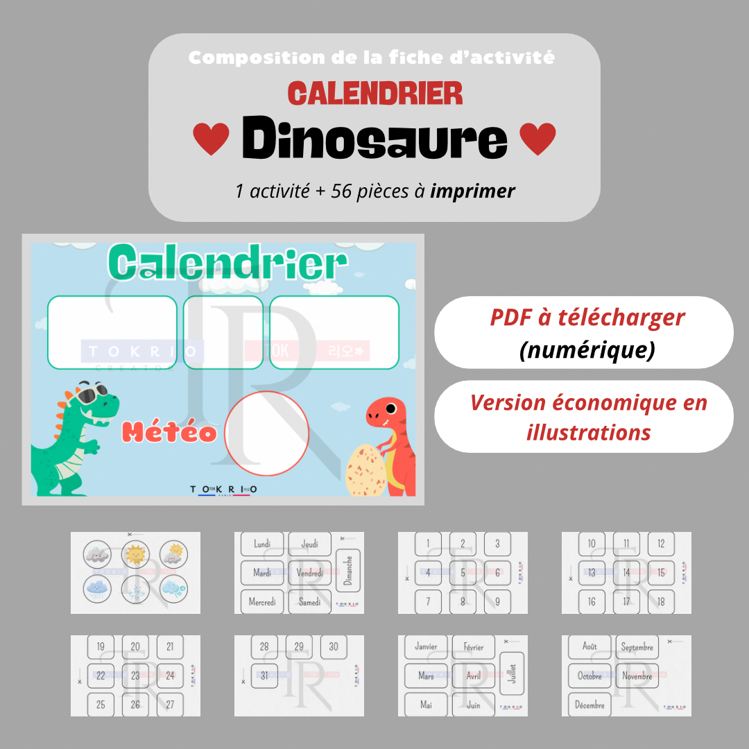 Dinosaure - Calendrier