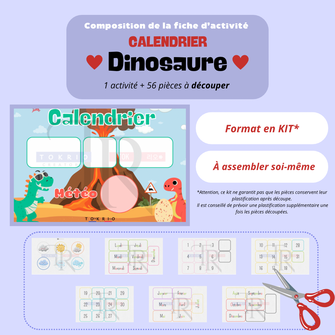 Dinosaure - Calendrier